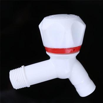 White Plastic Bibcock for Laundry