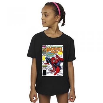 Spider‑Man Age Comic Cover T‑Shirt for Girls – Black Cotton