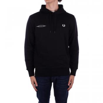 Sudadera Casual Fred Perry Advantage Black con Capucha