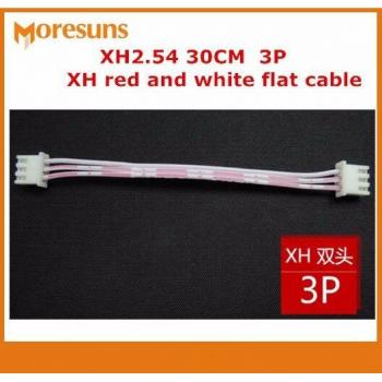 Cable Plano Rojo y Blanco 3P XH de 30 cm - Pack de 100