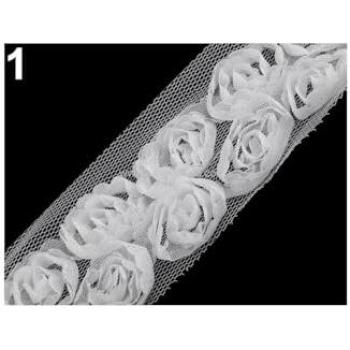 Galón de Organza con Flores