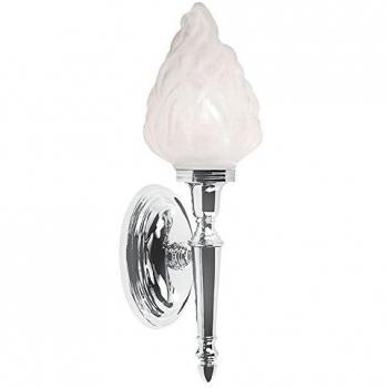 Dryden One‑Burner Polished Chrome Wandlicht