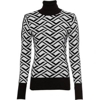 Melrose Rollkragenpullover mit Jacquard‑Muster – Damen 34