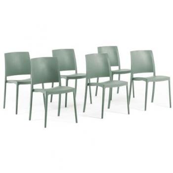 Colección Resina Verde 6 Sillas
