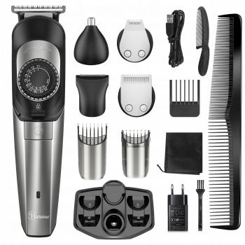 Hatteker Barbe et Cheveux Gold – Tondeuse avec Ciseaux