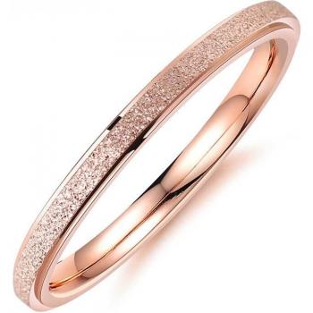 ZooMango Eleganter 2mm Titanring in Roségold für Verlobung