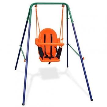 Toddler Swing Set with Safety Harness in Orange