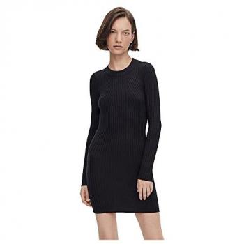Pieces Crista O Neck Knit Long Sleeve Dress