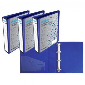 Raccoglitore KingShow 4 anelli a D 25 mm dorso 4 cm 22x30 cm blu