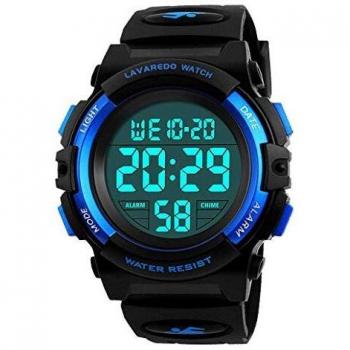 Boys Digital Outdoor Sport Watch Multifunction Blue