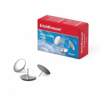 Caja 50 chinchetas niqueladas Erich Krause 7851