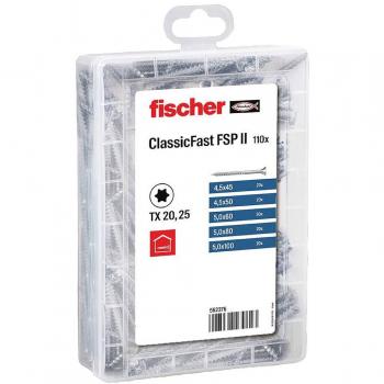 FISCHER BEFESTIGUNGSSYSTEME FD 562276 - Spanplattenschrauben, 4,5 - 5, TX, 110-teilig