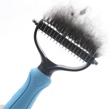 Coupant nœuds pour chien avec brosse de toilettage et lame en métal
