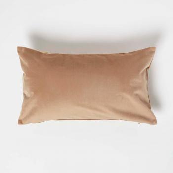 Cojín decorativo terciopelo beige 30x50