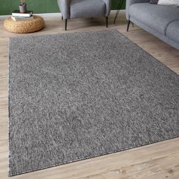 Grey Low-Pile Rectangle Rug 160x230 cm