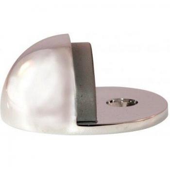 Butée de Porte Design Zamak Chromé 1/2 Lune