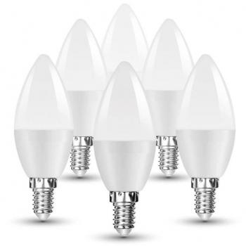 Pack de 5 Ampoules LED E14 C37 4,5 W Chaud et Froid