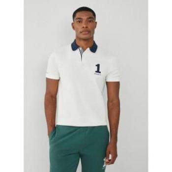 Polo para Hombre Hackett London Heritage Number Blanco