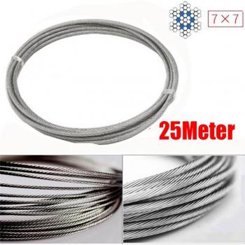 Cuerda de Secado Elevable de Acero Inoxidable 25 Metros