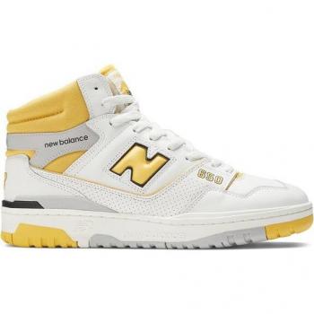 New Balance 650 Men's High-Top Trainers White/Yellow Size 9 UK