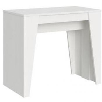 Consolle allungabile 90x48/204 cm Anvar Small bianco frassino