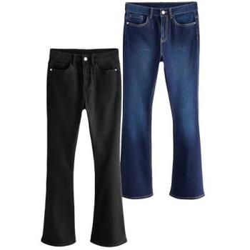 Pack de Jeans Évasés 2 en 1 Bleu Moyen/Noir
