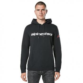 Black/White/Red Alpinestars Linear Wordmark V3 Hoodie (S)