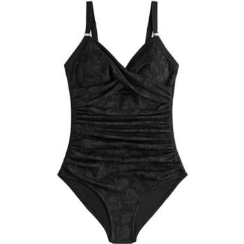 Bikini noir à dentelle anti-ventre