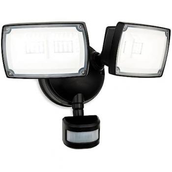 Netlighting Reflex LED Security 2 Light Wall with PIR Black IP54