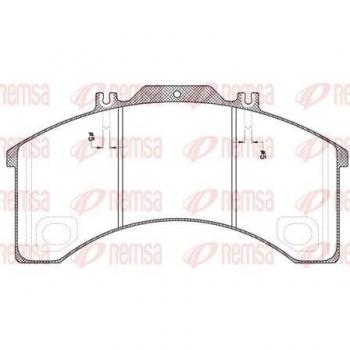 Kit complet de plaquettes de frein à disque REMSA JCA 498.00