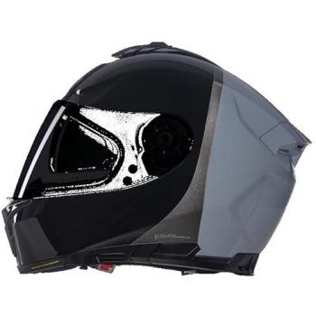 Nolan N80‑8 Helm Schwarz–Grau, N‑Com Finish, Größe S (Mann)