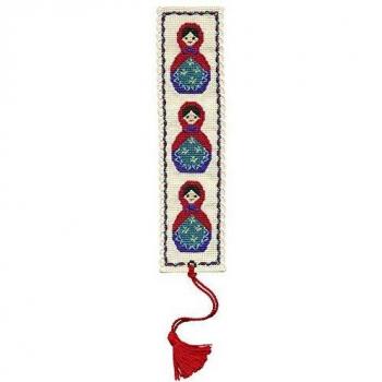 Counted Cross Stitch Bookmark for Russian Textile Dolls