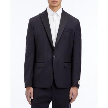 Calvin Klein Men's Classic Wool Blazer, Black, XL