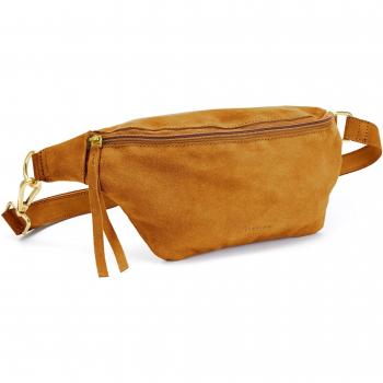 ELBSAND Schultertasche aus Leder, braun, 26cm x 12cm x 7cm