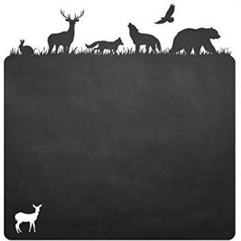 Nikima Wandtattoo Waldtiere (Folie), selbstklebende Tafelfolie/ Kreidefolie inkl. 3 Stück Kreide
