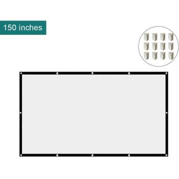 Draagbaar Projectiescherm 60''-150'' HD 16:9 Wit Dacron