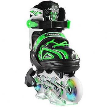 Patins à roulettes LED Apollo Super Blades (vert, S (31-34))
