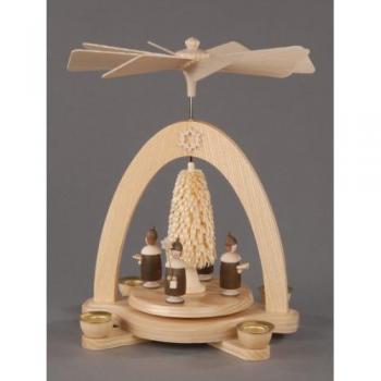 Weihnachtspyramide ALBIN PREISSLER Weihnachtsdeko H: 20cm, beige (natur) Made in Germany