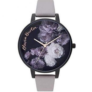 Olivia Burton Reloj Mujer Analógico Cuarzo con Correa de Piel sintética OB16AD11