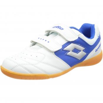 Lotto Sport KICK II JR S.EU Q8511, Unisex-Kinder Fußballschuhe, Weiß (WHITE/BLUE), EU 36