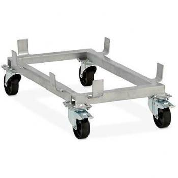 CEMO Platformă cu roți 100 mm pentru recipient fibră de sticlă 872x571 mm, culoare neagră
