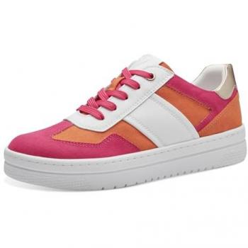 Marco Tozzi Plateau-Sneaker Damen 166 Weiß/Pink (Vegan)