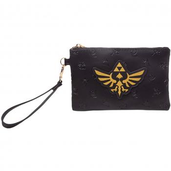 The Legend Of Zelda Golden Tri-Force Wallet - Black - 100% Polyurethane