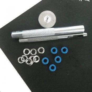 XUNZHE 4mm Metal Eyelets and Rivets Set - 50 Pieces with Eye Tool