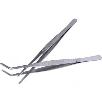 Reptile Feeding Tweezers - 25cm Stainless Steel - 2pcs