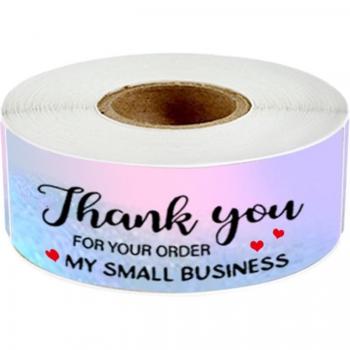 M17D 120 Pcs Rectangle Thank You Label Stickers