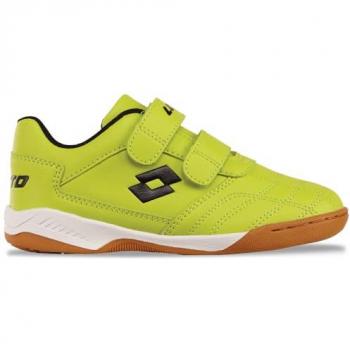 Lotto Pacer K, scarpe da calcio indoor verdi da ragazzo