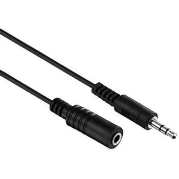 Prolunga audio 3,5 mm 2 m – maschio/femmina (nero)