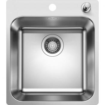 Blanco Supra 400, évier inox brossé 500x440 mm, commande de vidage