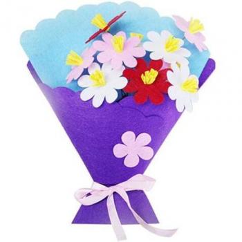 DIY Fabric Flower Basket Set